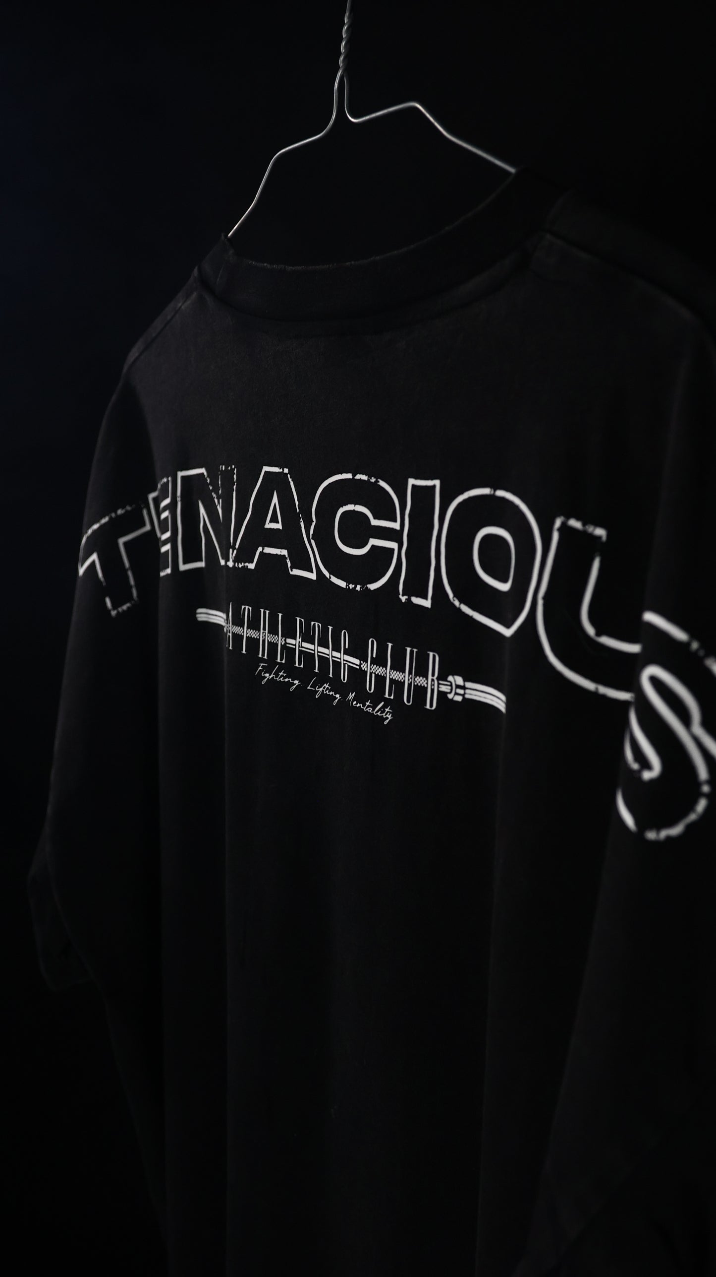 Oversized Acid Washed Black "Struggle is progress" Tee