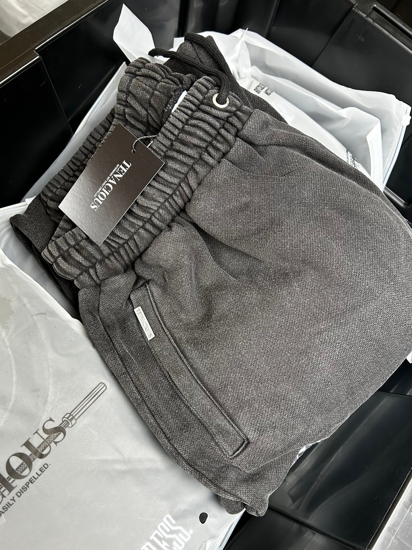 Premium Black Acid Washed Sweatpants